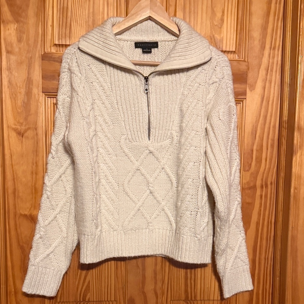 Sanctuary Cream Cable Knit Sweater